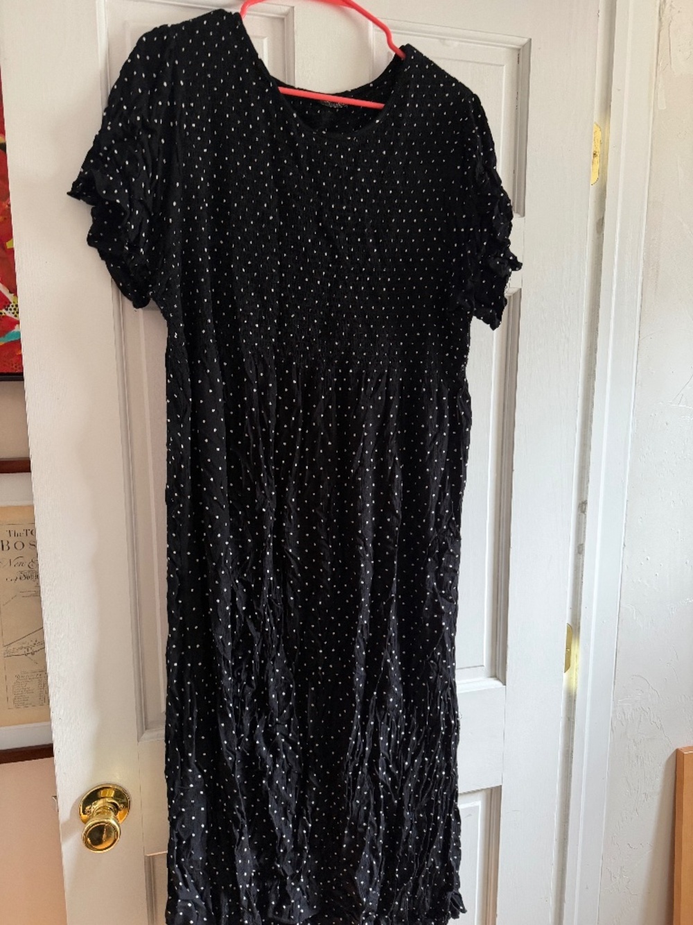 Black and white polka dot dress